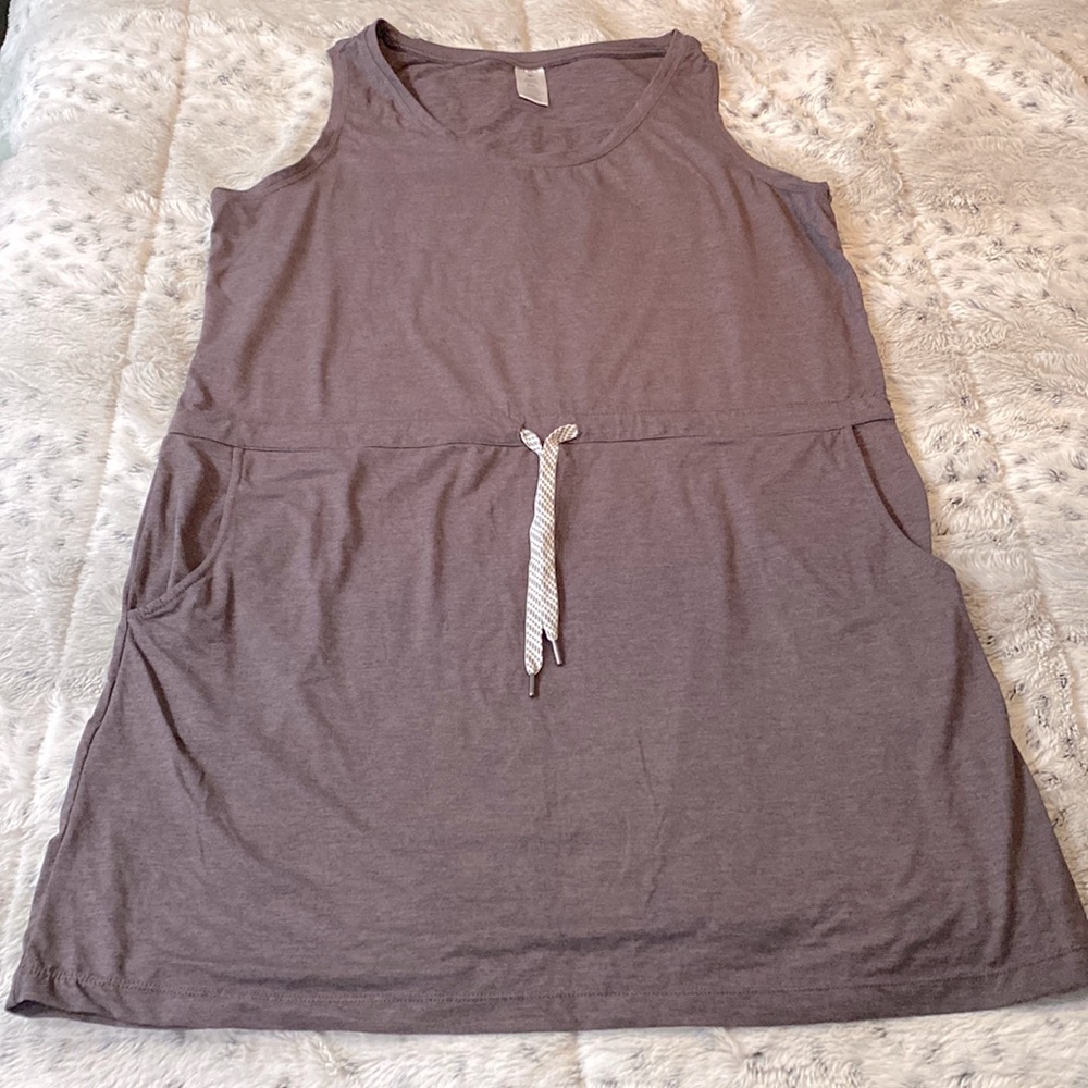 SOFT DRESS WITH DRAWSTRING & POCKETS
